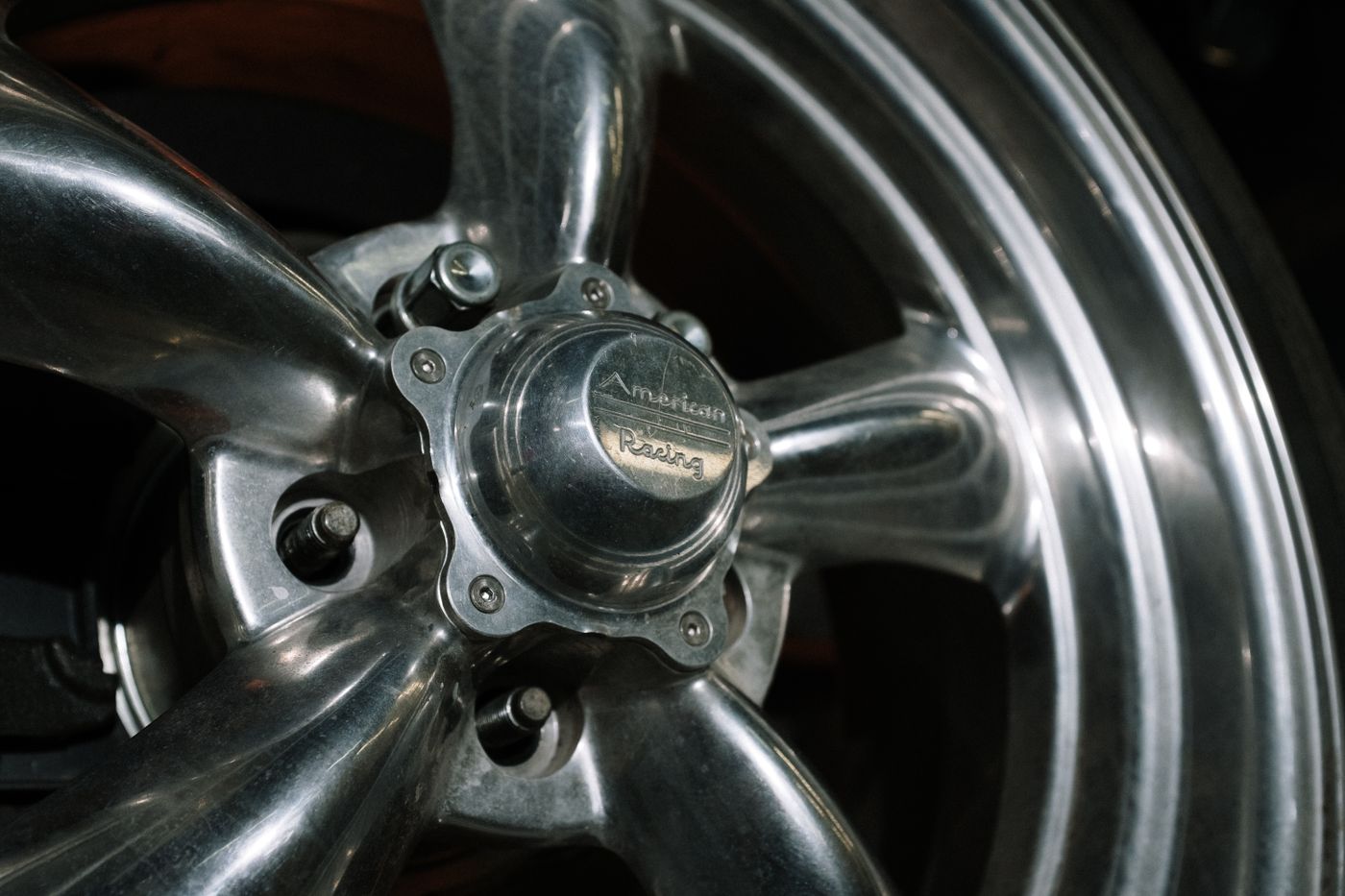 A polished chrome wheel